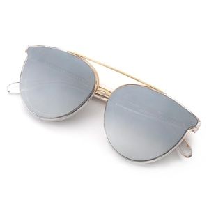 KREWE Clio Nylon Sunglasses - Clear + 24k Gold